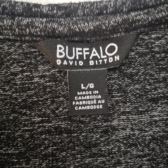 Buffalo David Bitton Ladies Size Large Black & Grey Lightweight Sweater - Picture 3 of 9